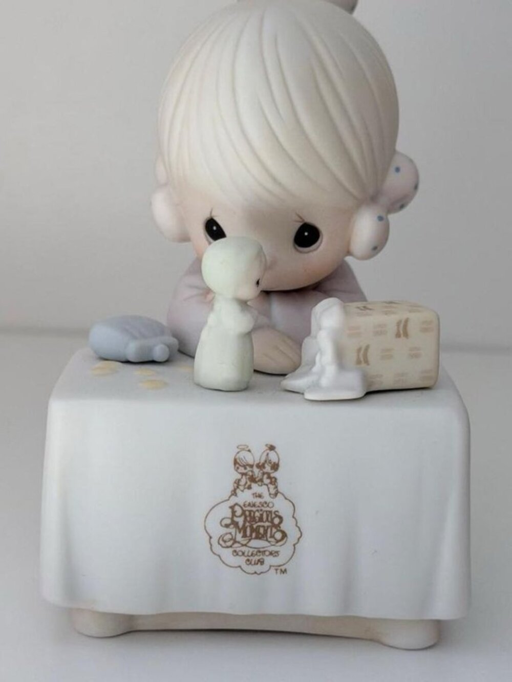 Enesco Precious Moments Girl Table Porcelain Figurine